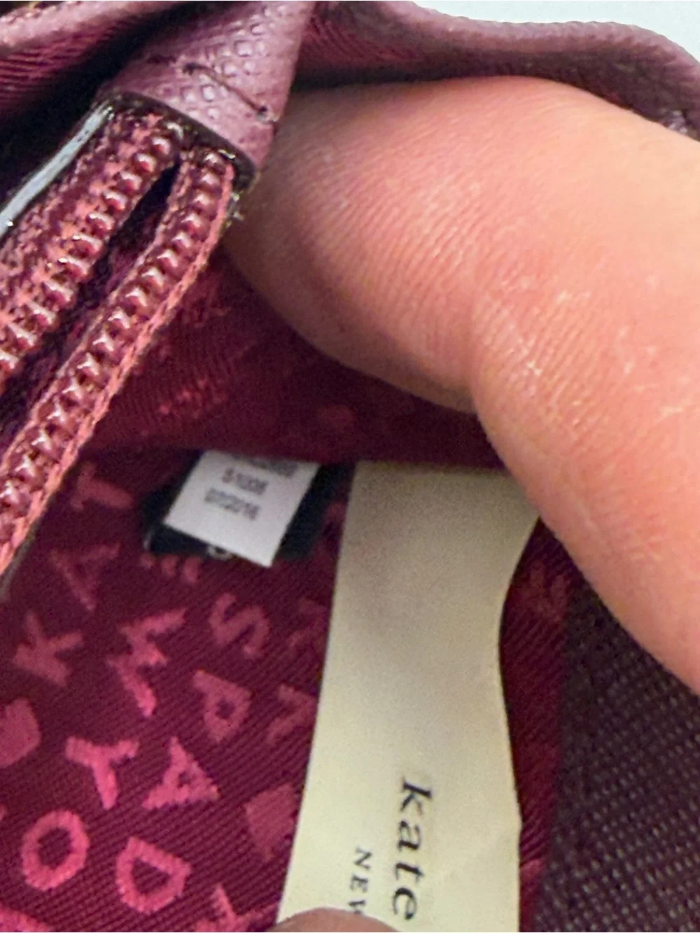 kate spade Zip-Around Wallet in Burgundy with Gold Hardware